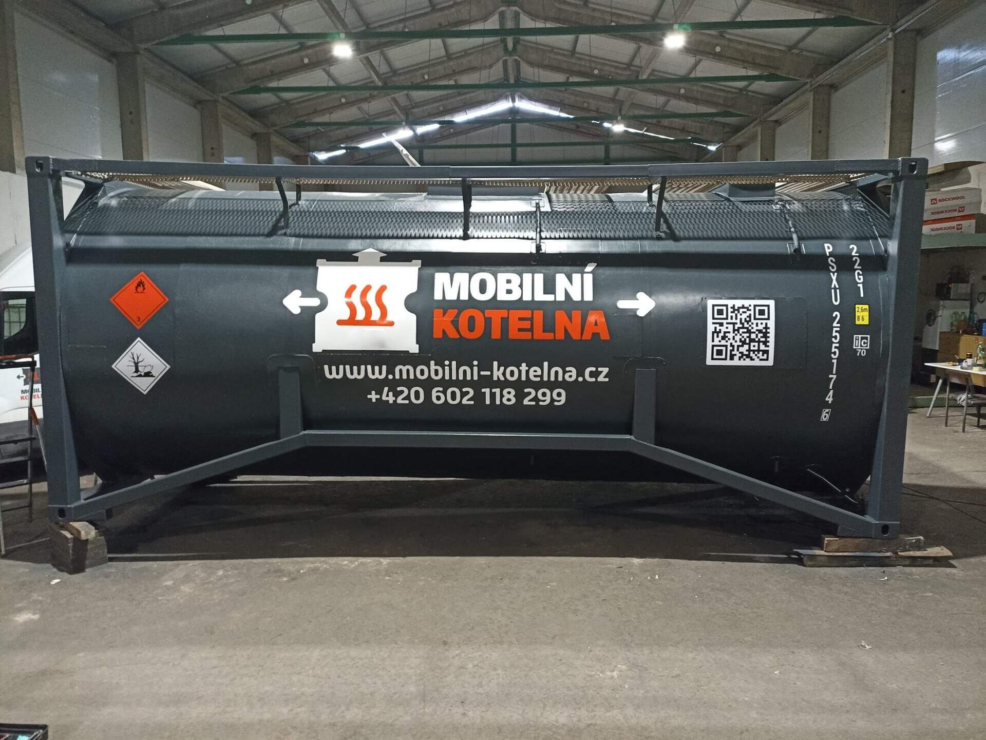 Nová nádrž z Nizozemska pro Mobilní kotelnu.